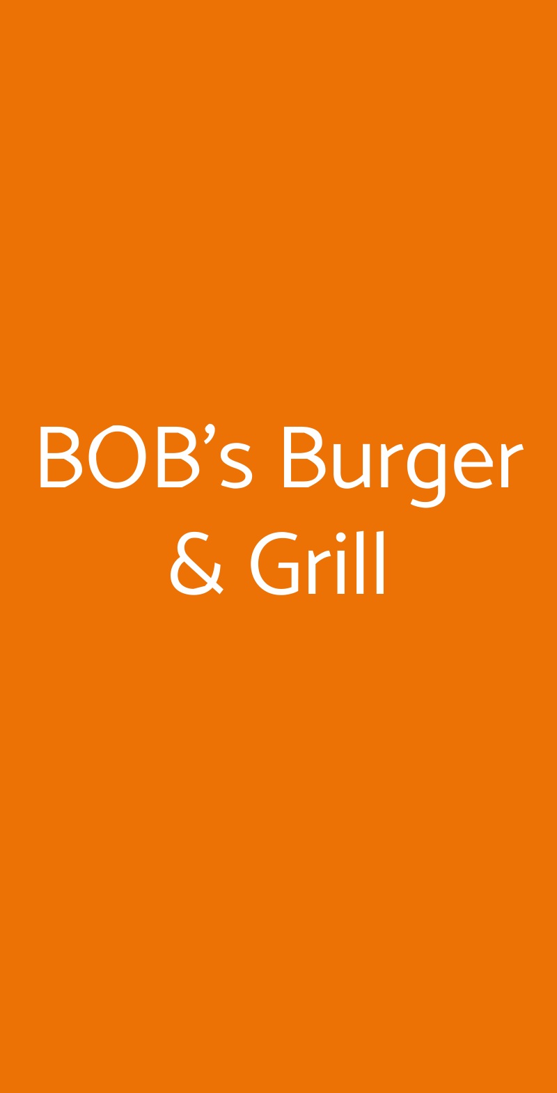 BOB's Burger & Grill San Giovanni In Croce menù 1 pagina