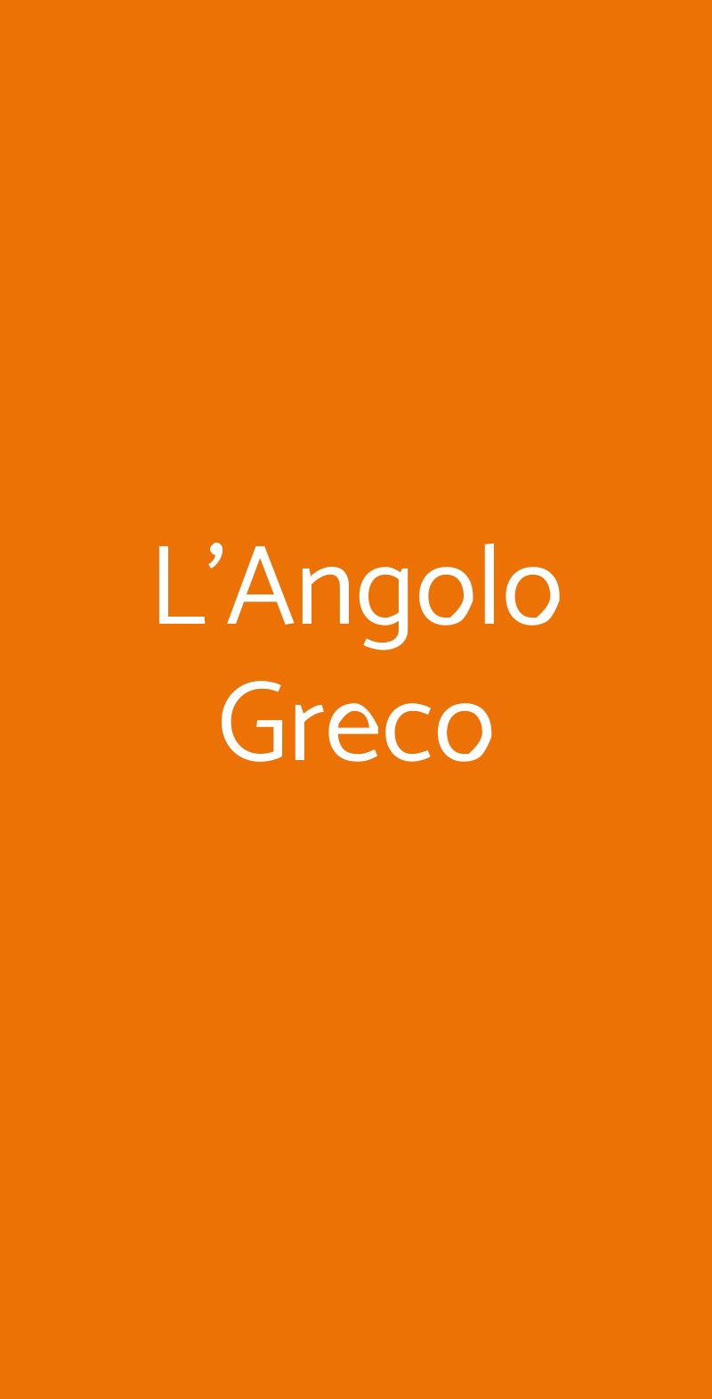 L'Angolo Greco Venezia menù 1 pagina