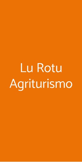 Lu Rotu Agriturismo, Sant'Antonio di Gallura