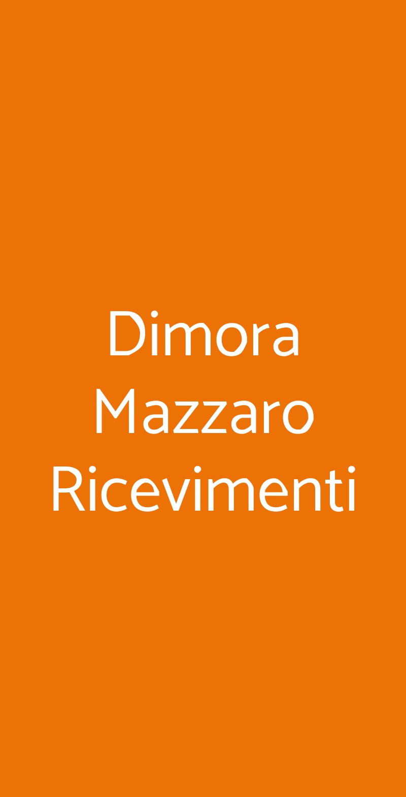 Dimora Mazzaro Ricevimenti Turi menù 1 pagina