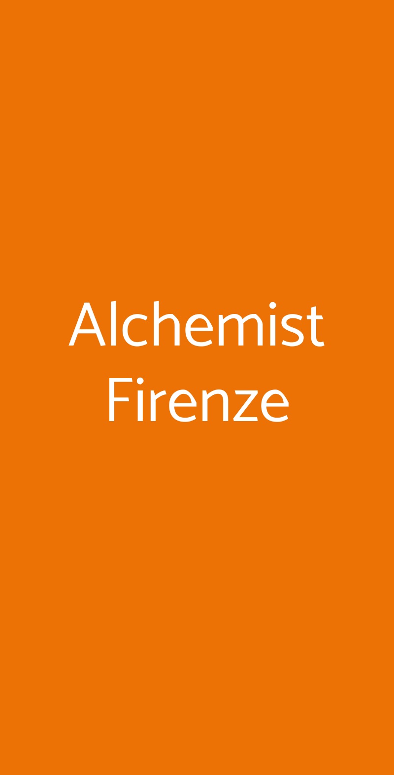 Alchemist Firenze Firenze menù 1 pagina