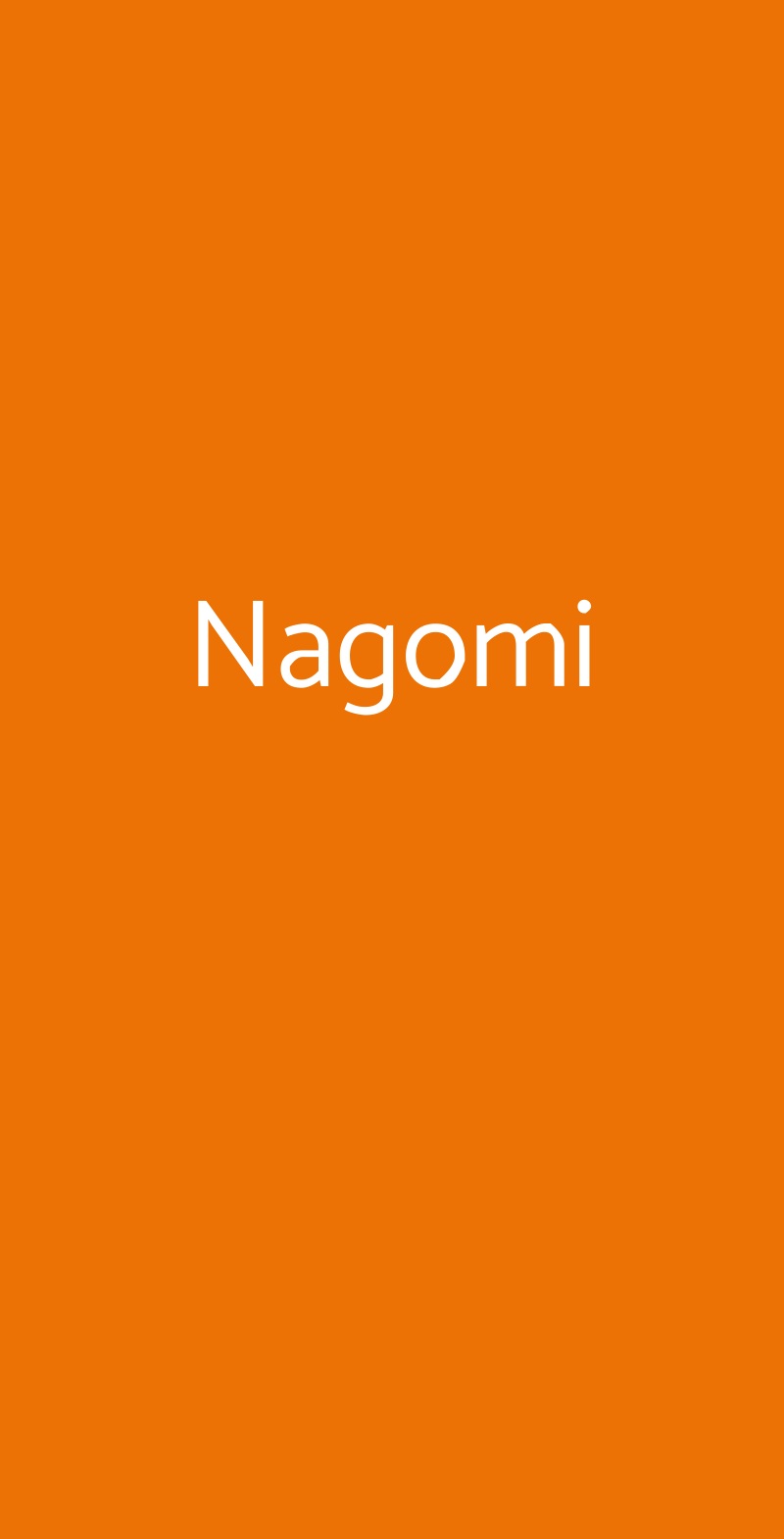Nagomi Milano menù 1 pagina