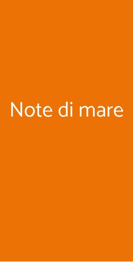 Note Di Mare, Anzio