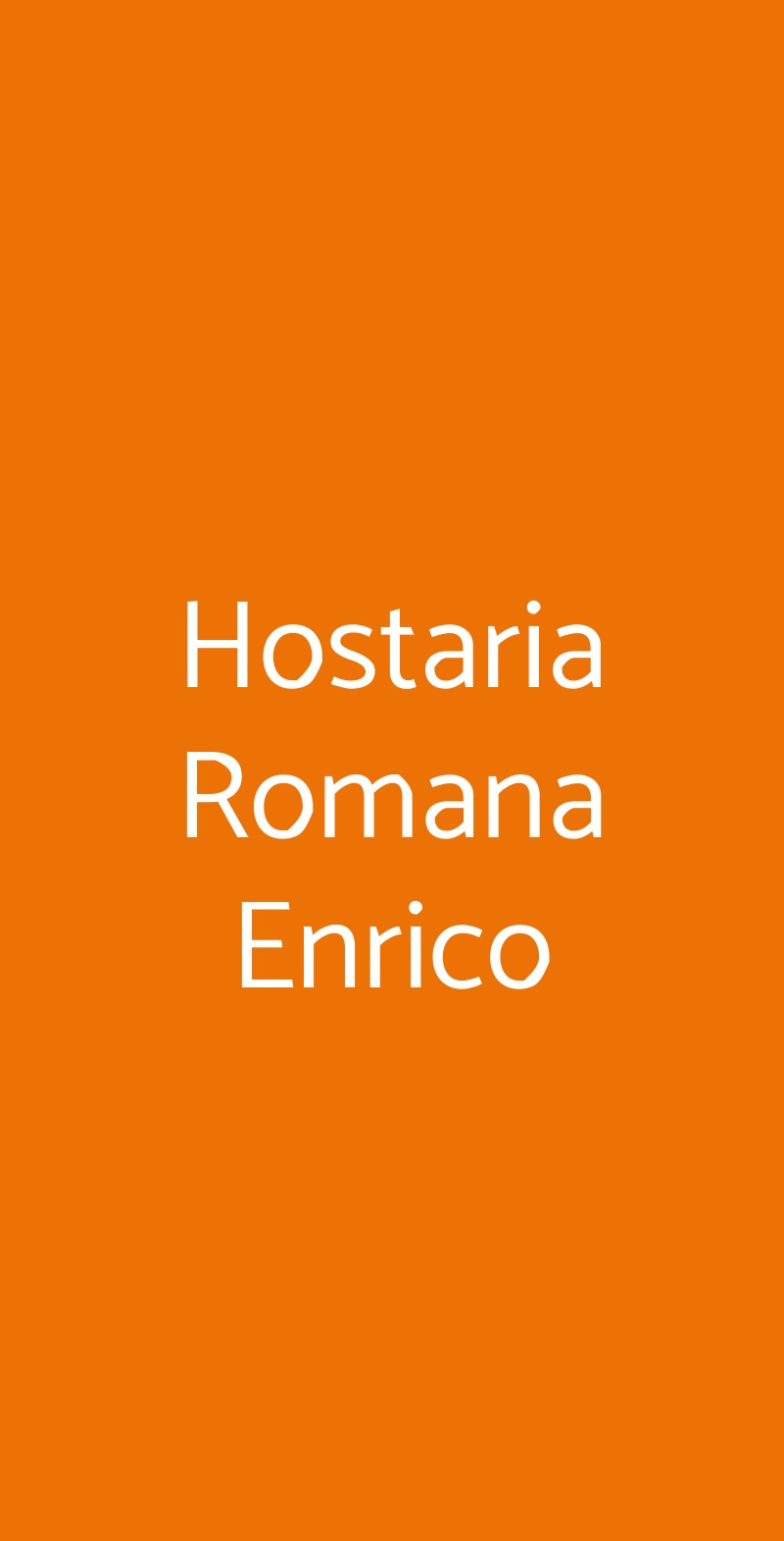 Hostaria Romana Enrico Roma menù 1 pagina