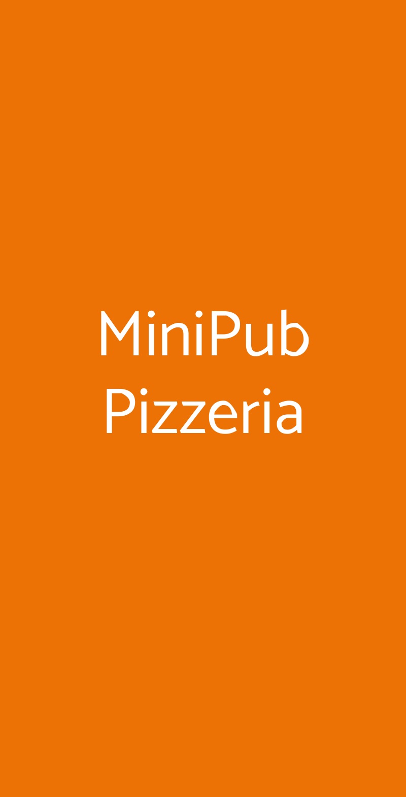 MiniPub Pizzeria Roma menù 1 pagina