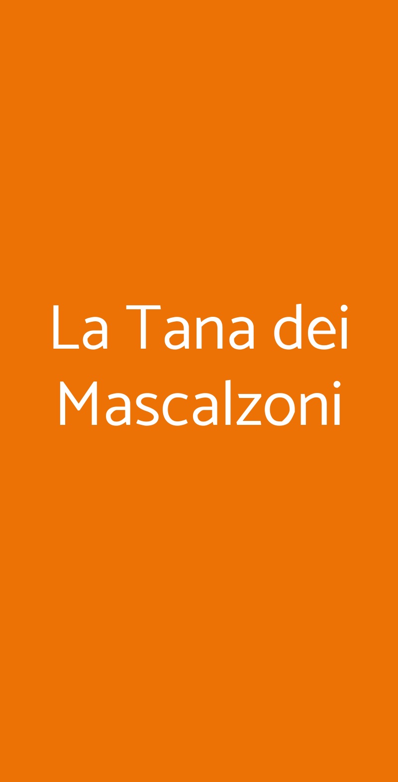 La Tana dei Mascalzoni Napoli menù 1 pagina
