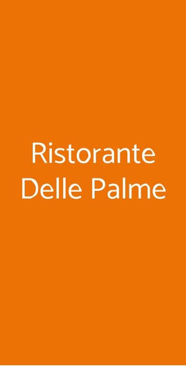 Ristorante Delle Palme, Sanremo