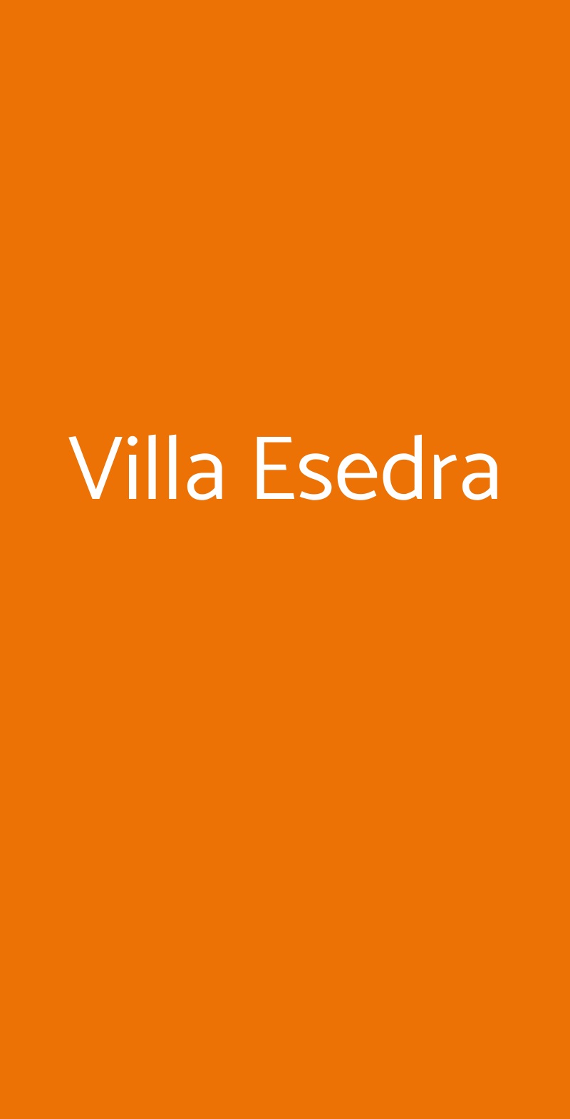 Villa Esedra Tivoli menù 1 pagina
