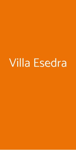 Villa Esedra, Tivoli