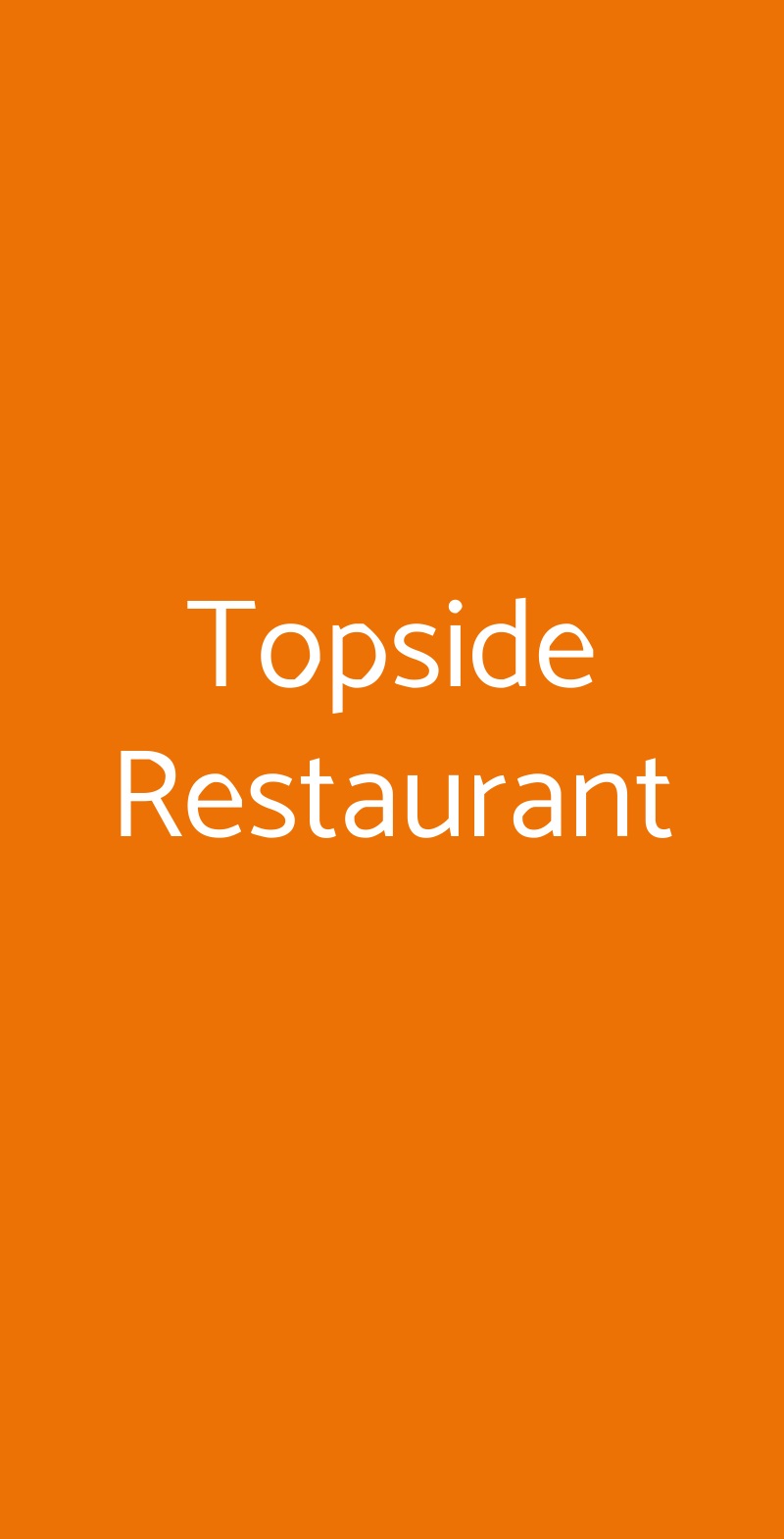 Topside Restaurant Roma menù 1 pagina