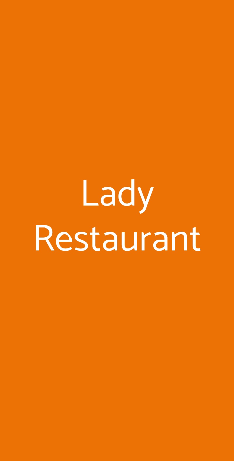 Lady Restaurant Pavia menù 1 pagina