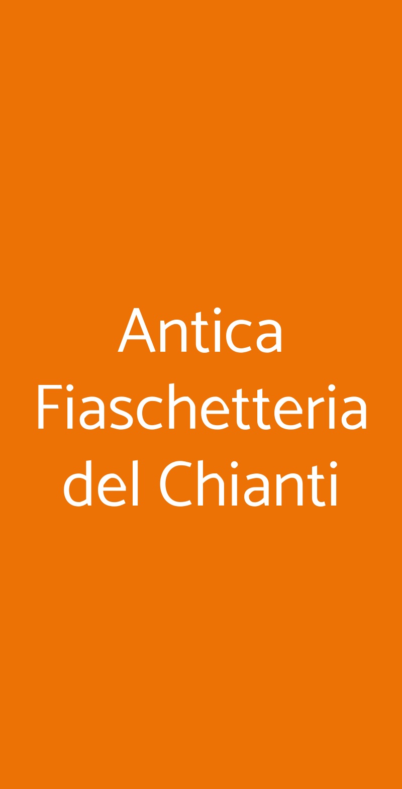 Antica Fiaschetteria del Chianti San Casciano In Val Di Pesa menù 1 pagina