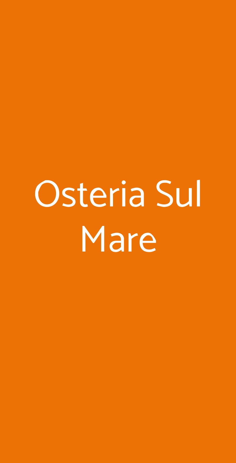 Osteria Sul Mare Massa menù 1 pagina