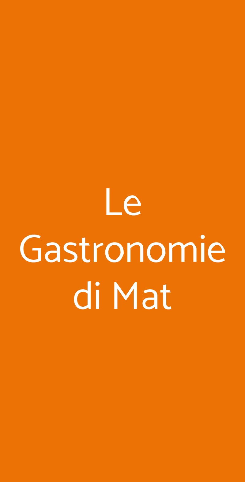 Le Gastronomie di Mat Castelletto menù 1 pagina