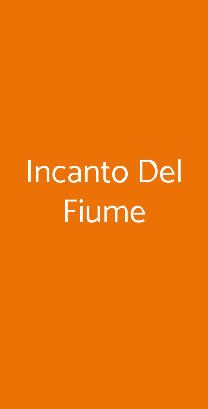 Incanto Del Fiume Pomarance menù 1 pagina