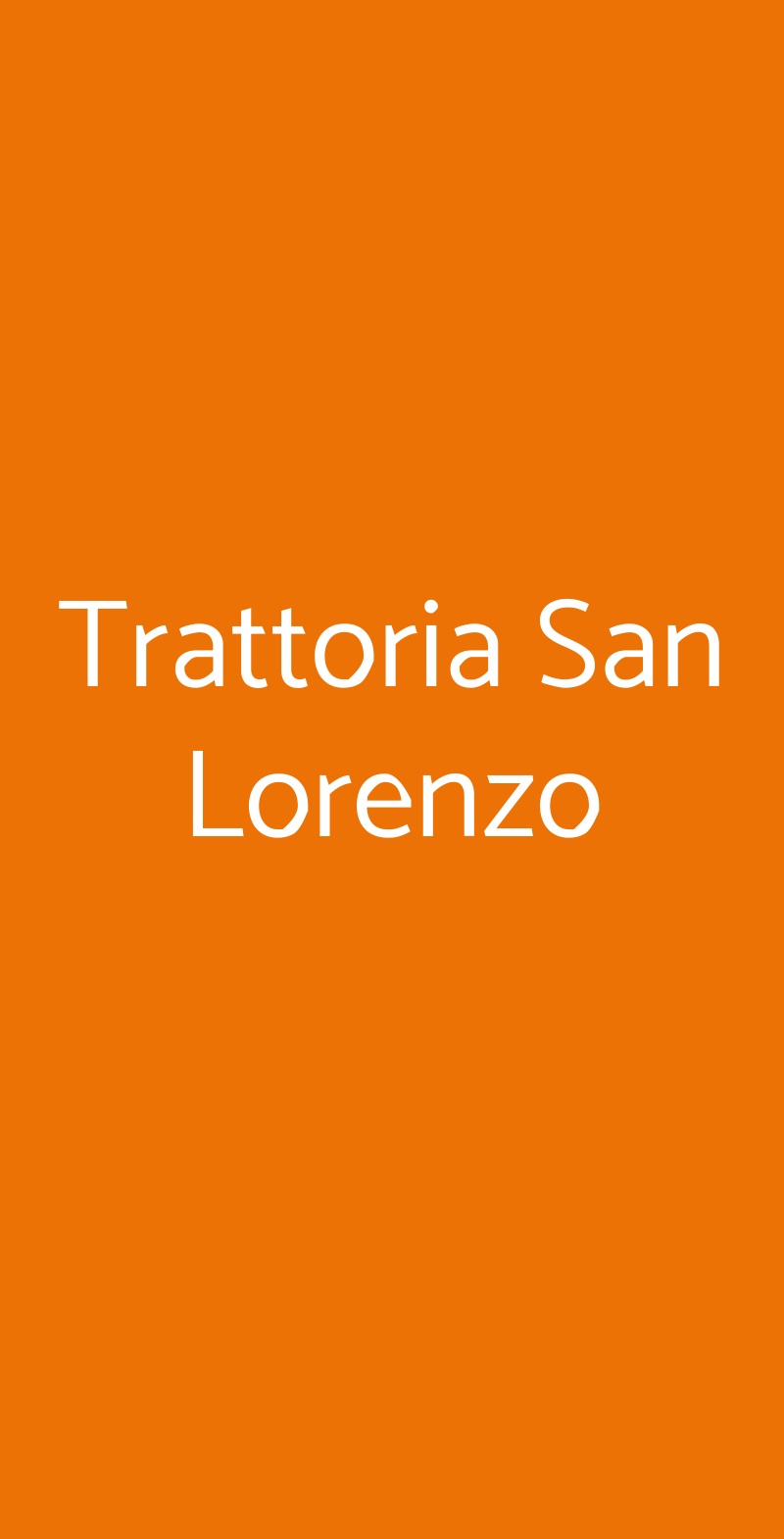 Trattoria San Lorenzo Firenze menù 1 pagina
