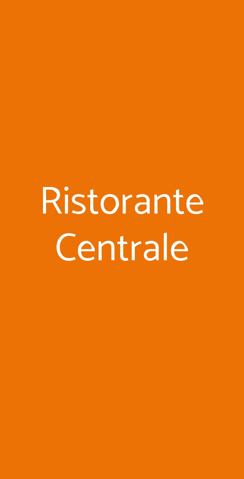 Ristorante Centrale Venezia menù 1 pagina