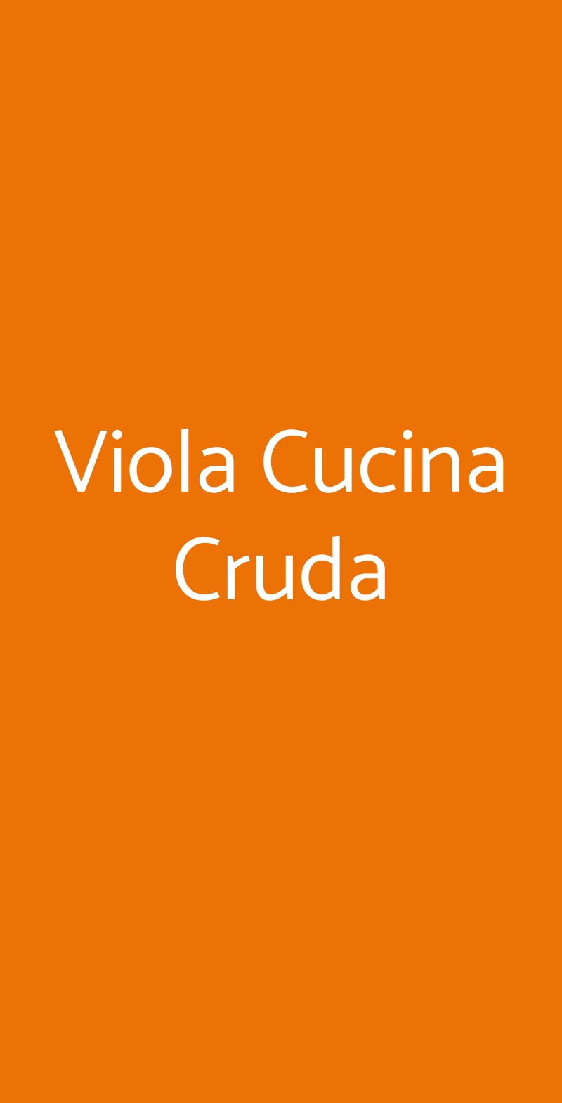 Viola Cucina Cruda Roma menù 1 pagina