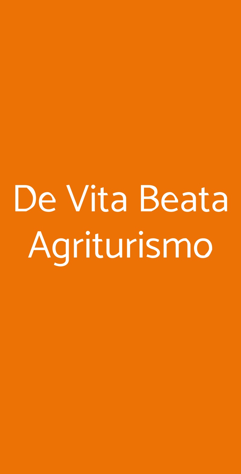 De Vita Beata Agriturismo Veroli menù 1 pagina