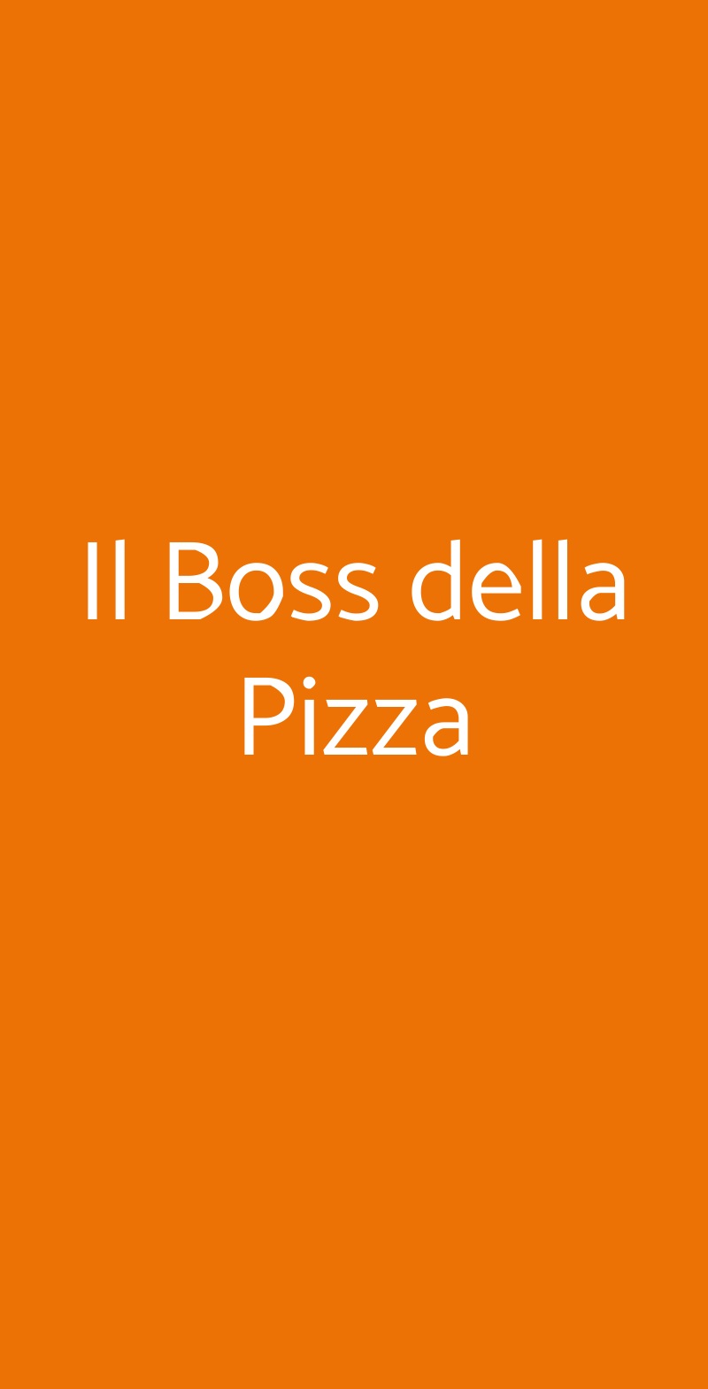 Il Boss della Pizza Messine menù 1 pagina