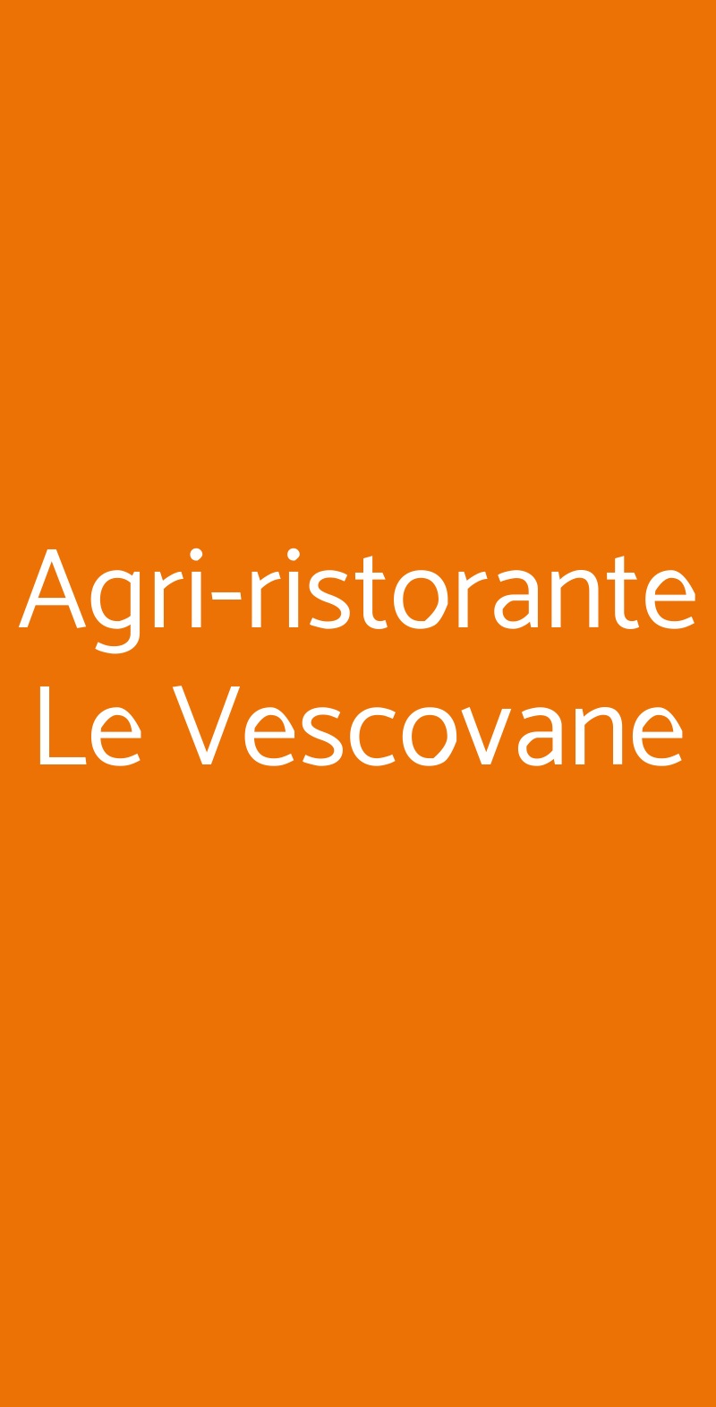 Agri-ristorante Le Vescovane Longare menù 1 pagina