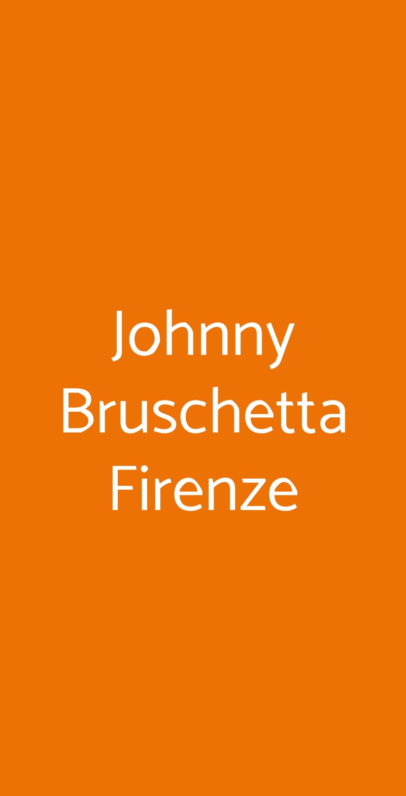Johnny Bruschetta Firenze Firenze menù 1 pagina