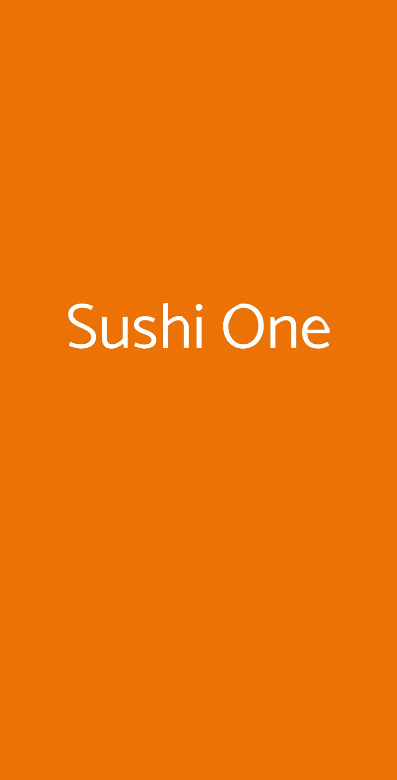 Sushi One Firenze menù 1 pagina