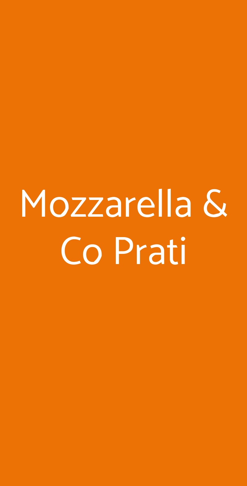 Mozzarella & Co Prati Roma menù 1 pagina