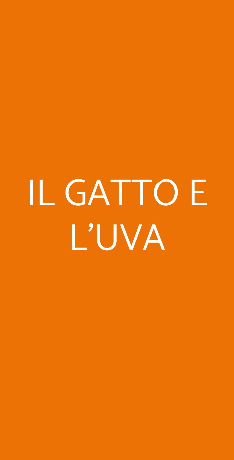 IL GATTO E L'UVA Roma menù 1 pagina