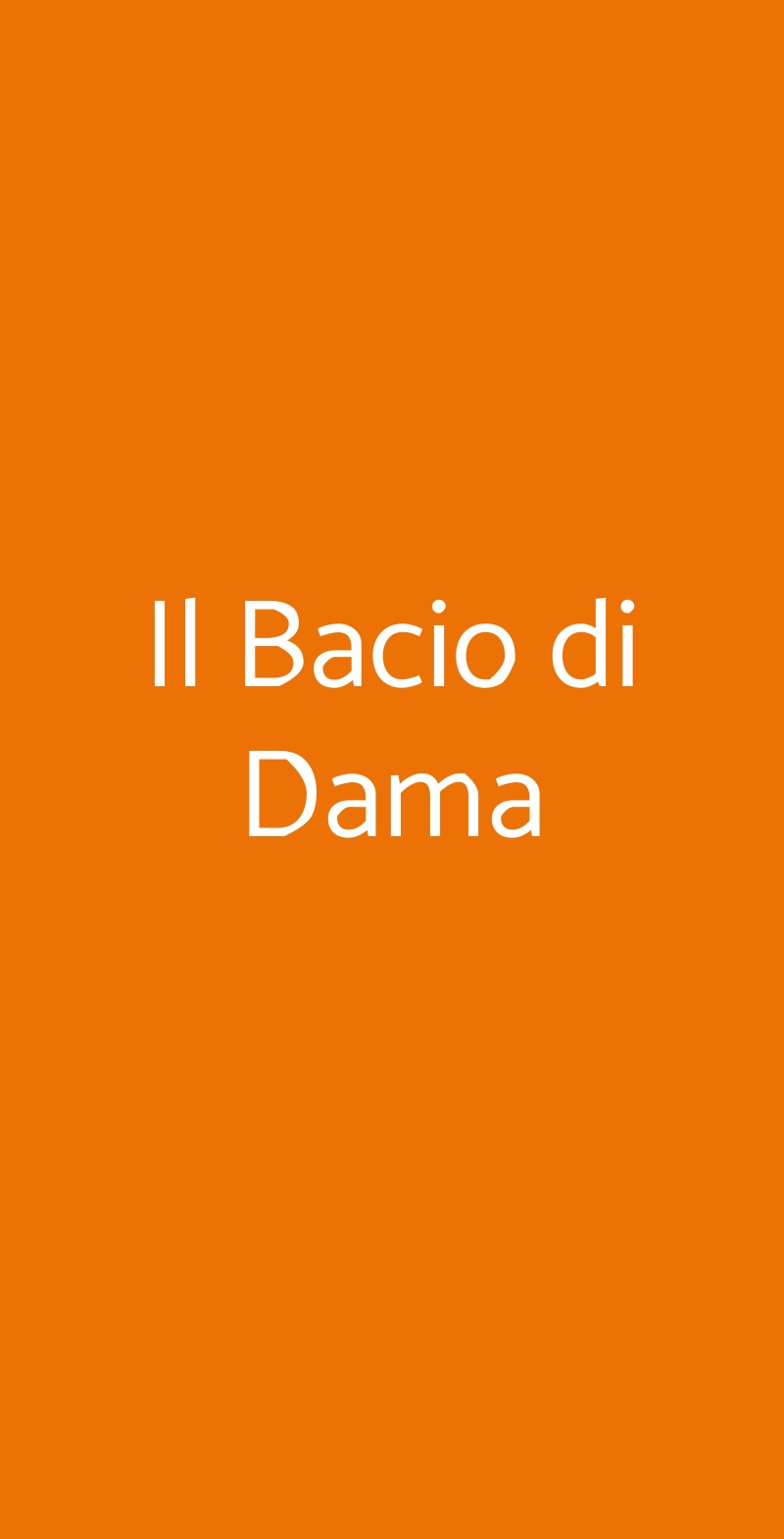 Il Bacio di Dama Roma menù 1 pagina