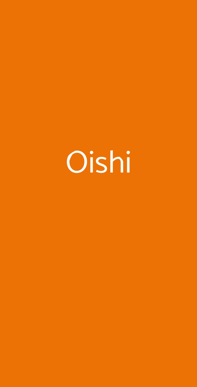 Oishi Torino menù 1 pagina