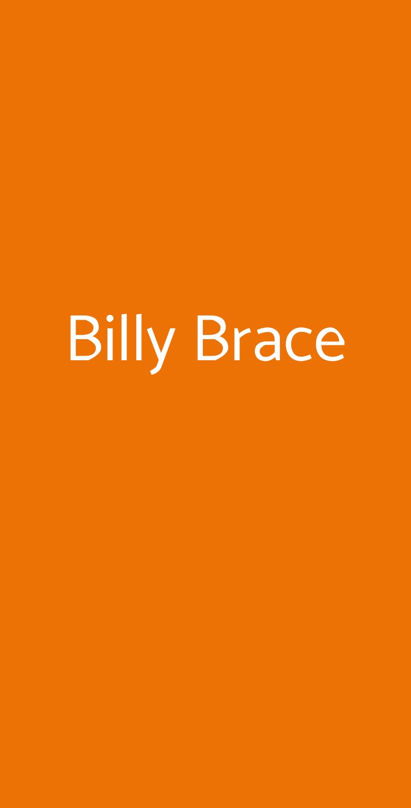 Billy Brace Torino menù 1 pagina