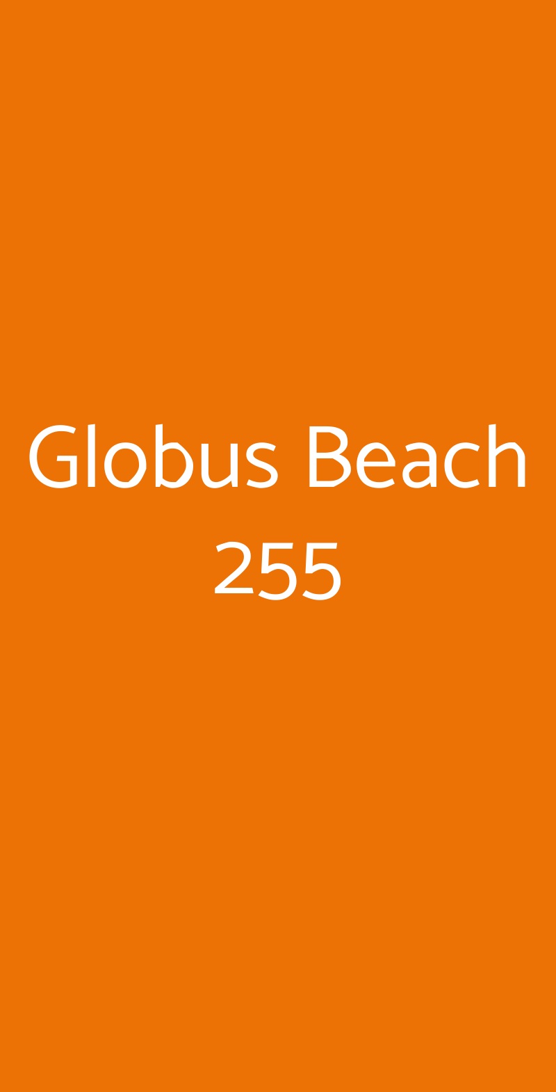 Globus Beach 255 Cervia menù 1 pagina