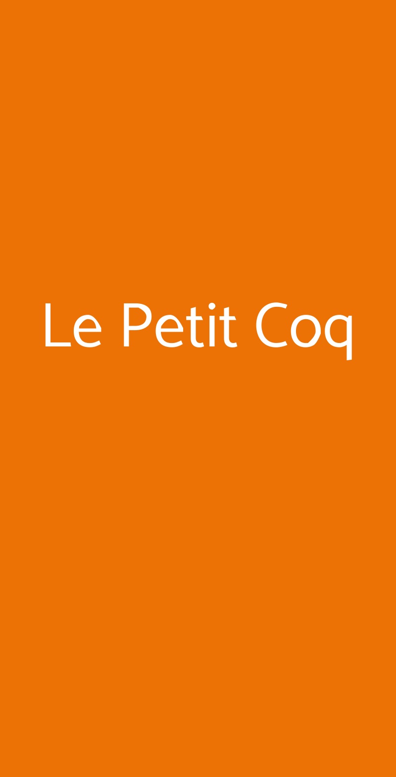 Le Petit Coq Pollein menù 1 pagina