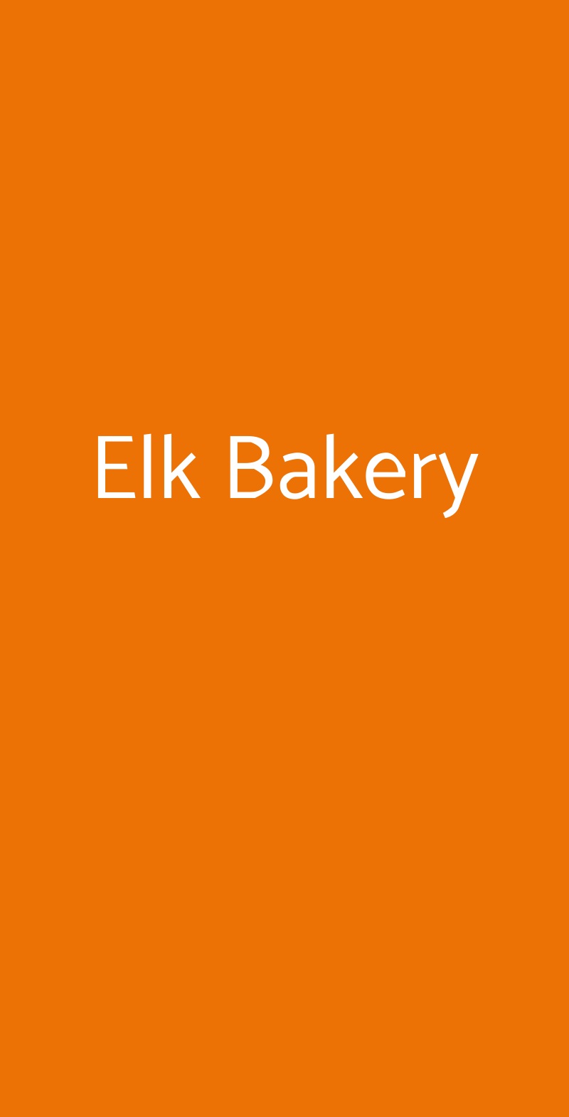 Elk Bakery Verona menù 1 pagina