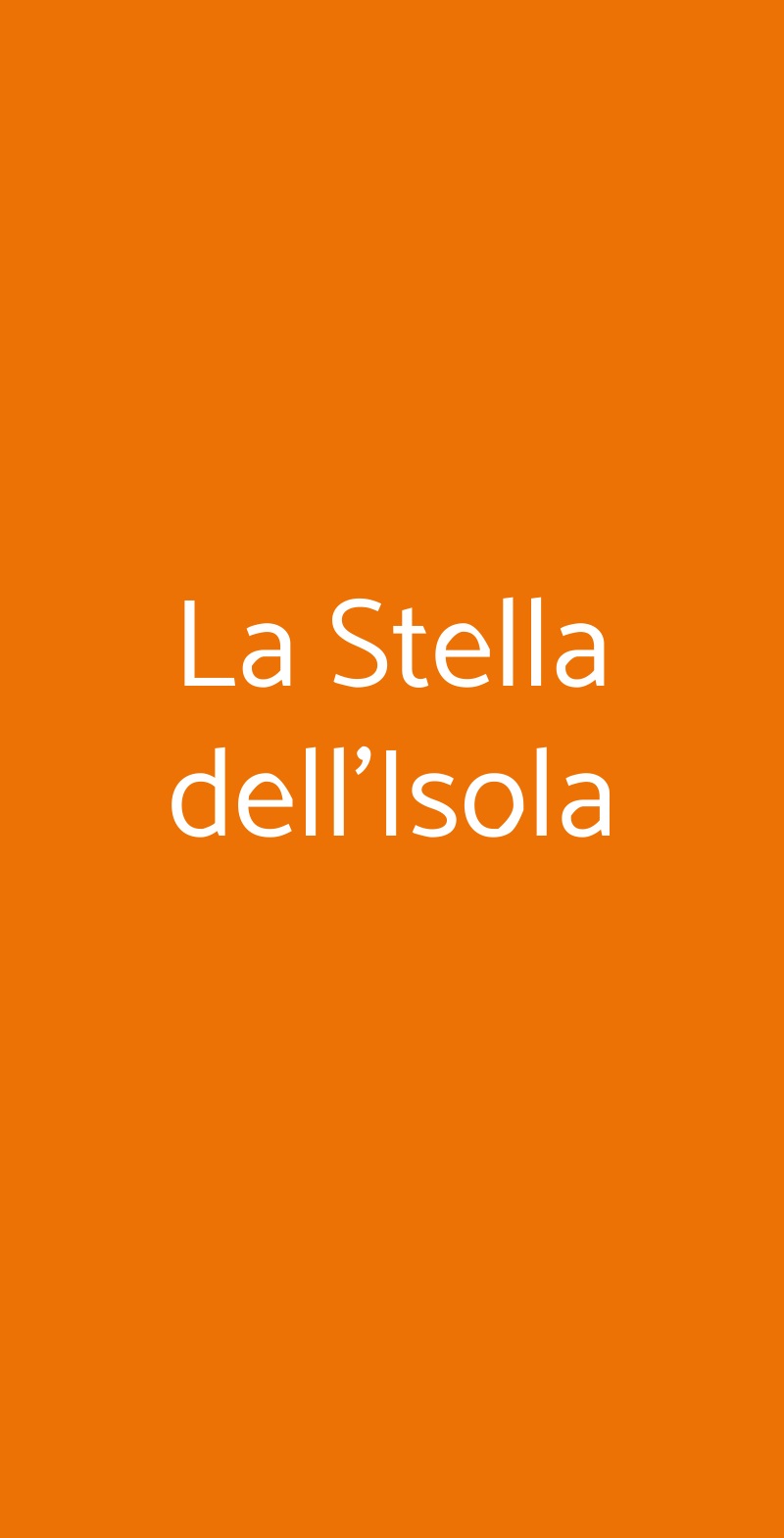 La Stella dell'Isola Diamante menù 1 pagina