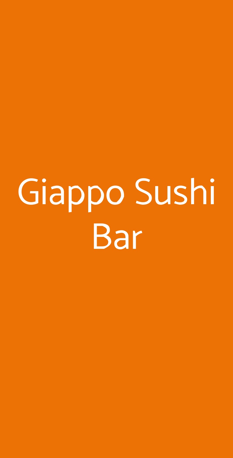 Giappo Sushi Bar Napoli menù 1 pagina