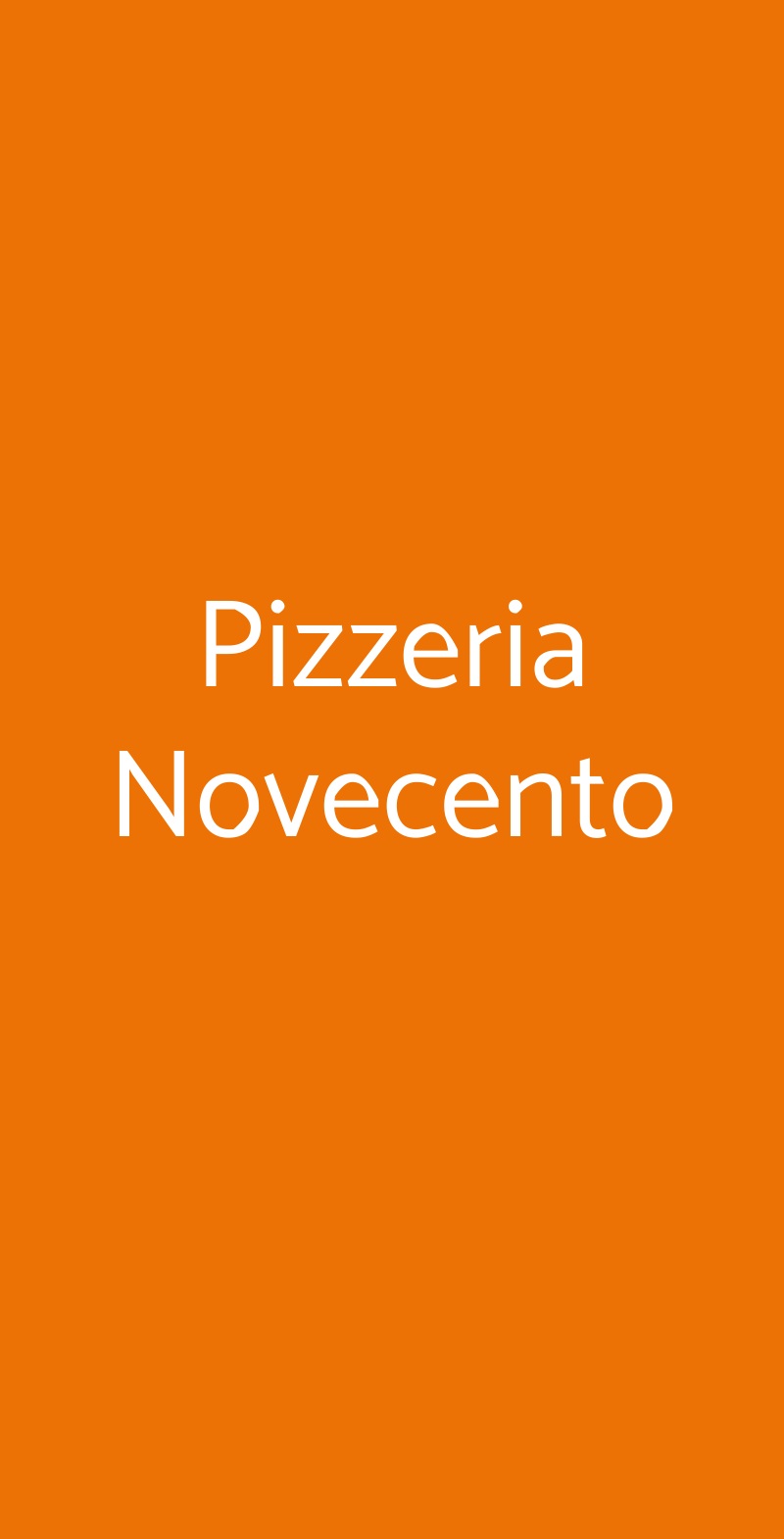 Pizzeria Novecento Osteria Grande menù 1 pagina
