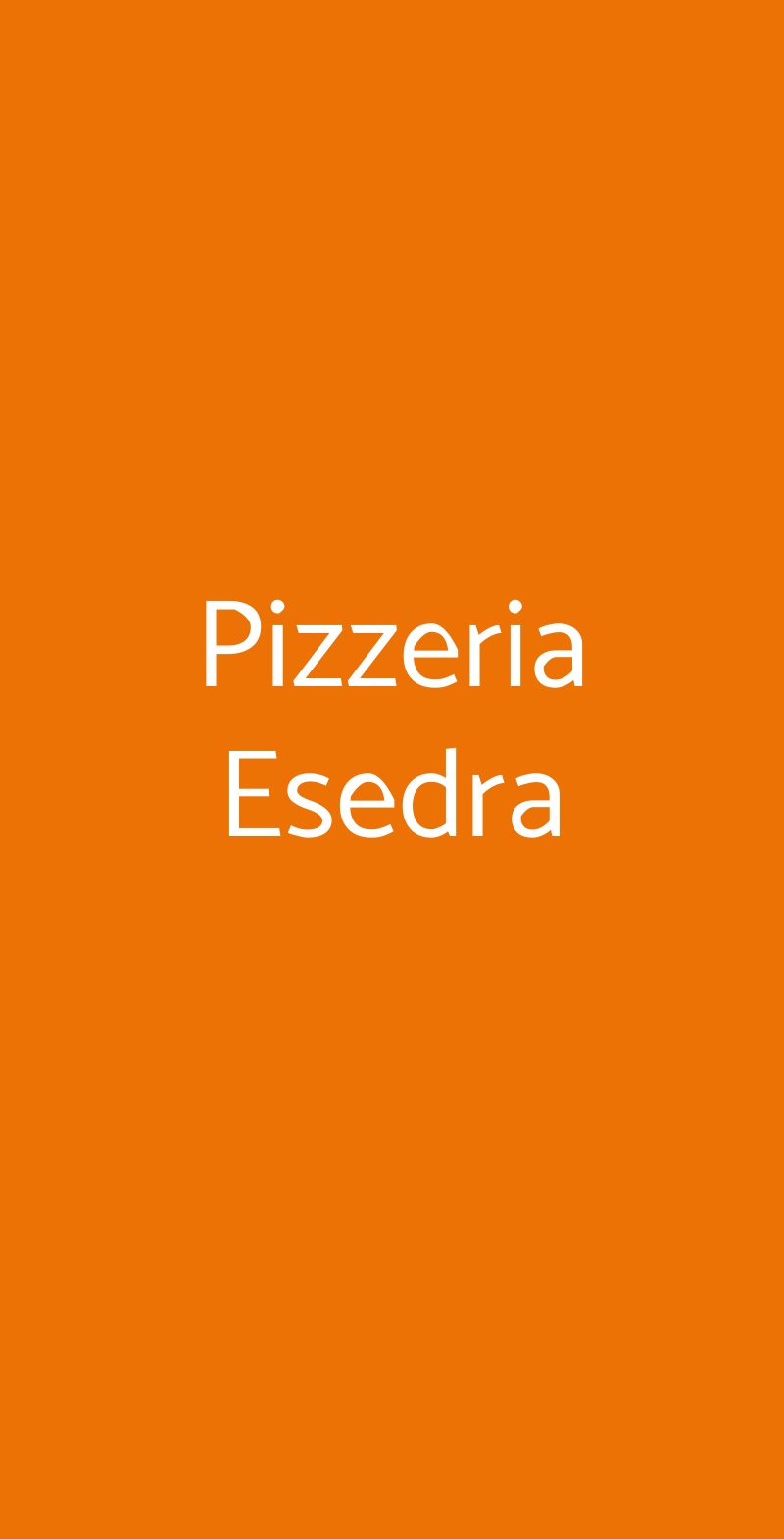 Pizzeria Esedra Padova menù 1 pagina