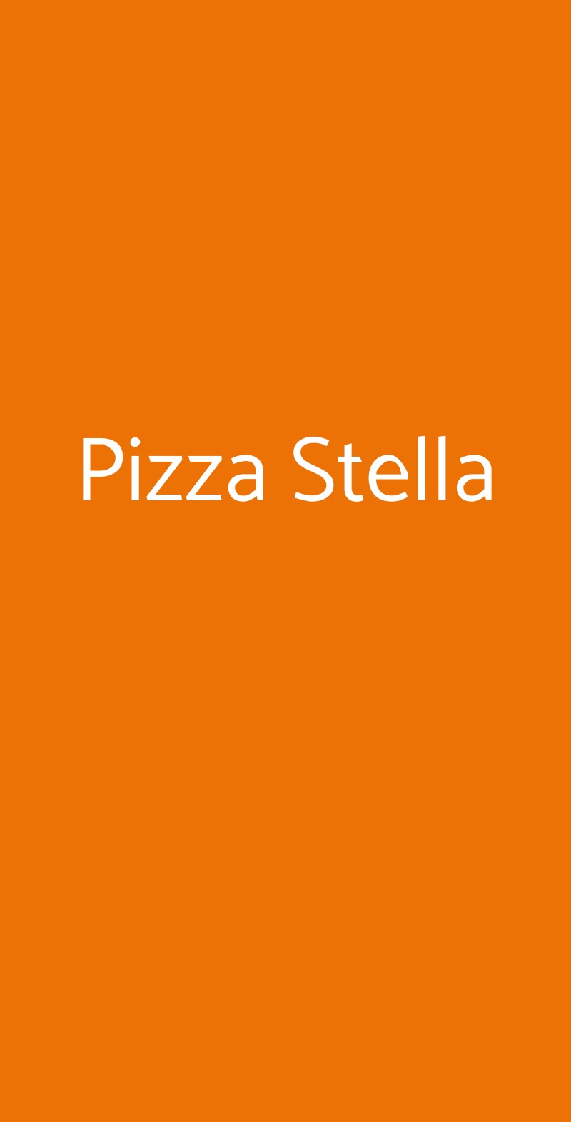 Pizza Stella Roma menù 1 pagina