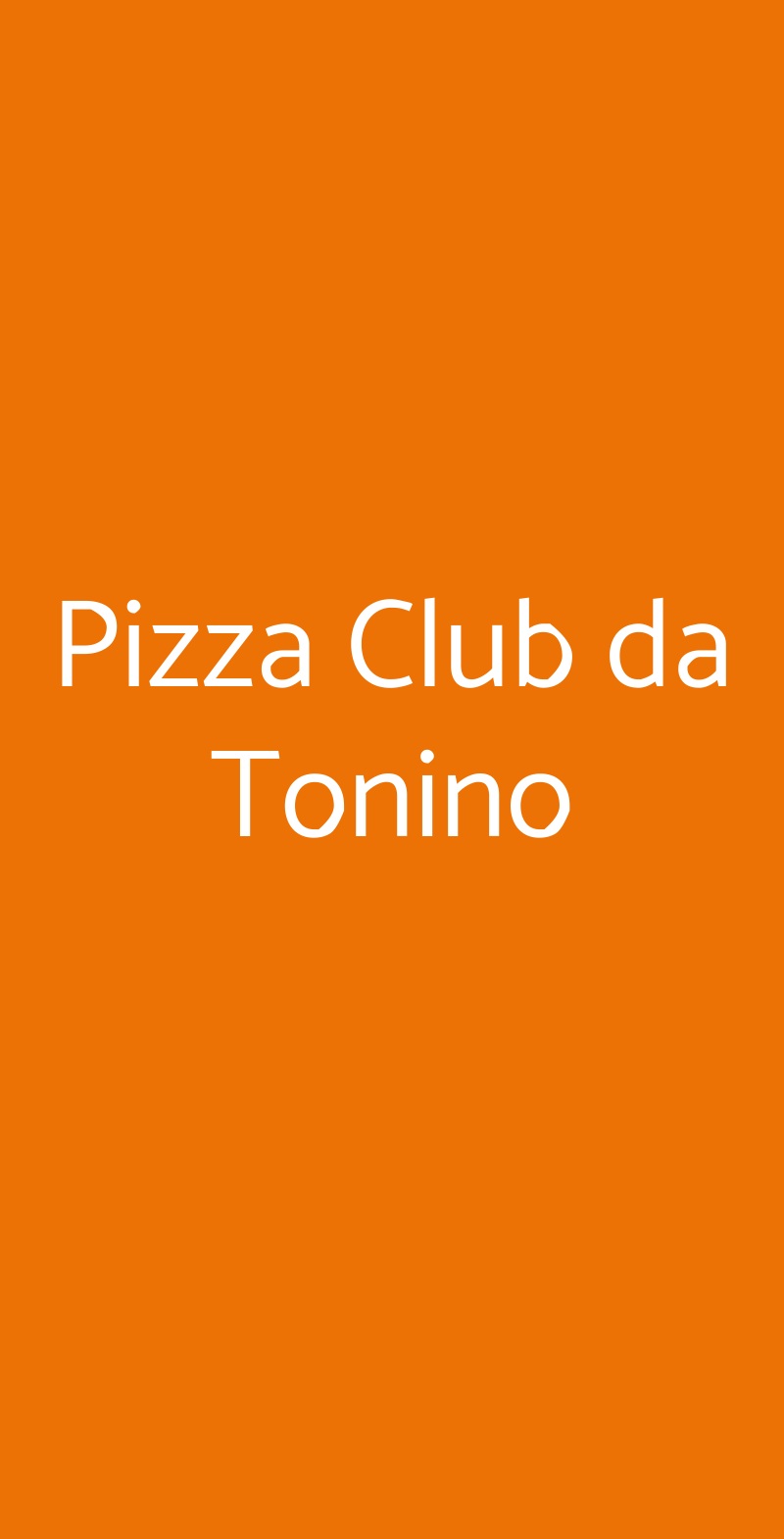 Pizza Club da Tonino Palermo menù 1 pagina