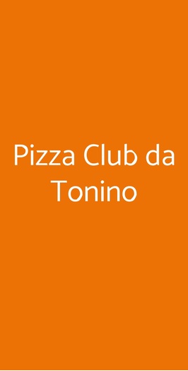 Pizza Club Da Tonino, Palermo