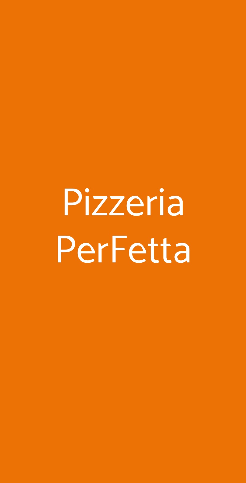 Pizzeria PerFetta Roma menù 1 pagina