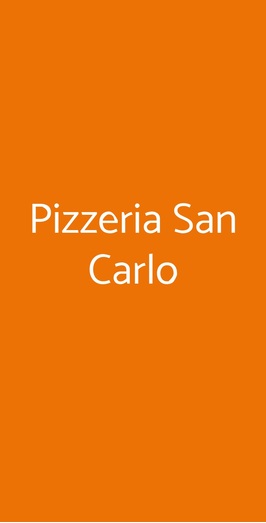 Pizzeria San Carlo, Opera
