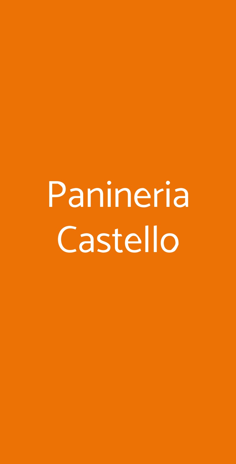 Panineria Castello Palermo menù 1 pagina