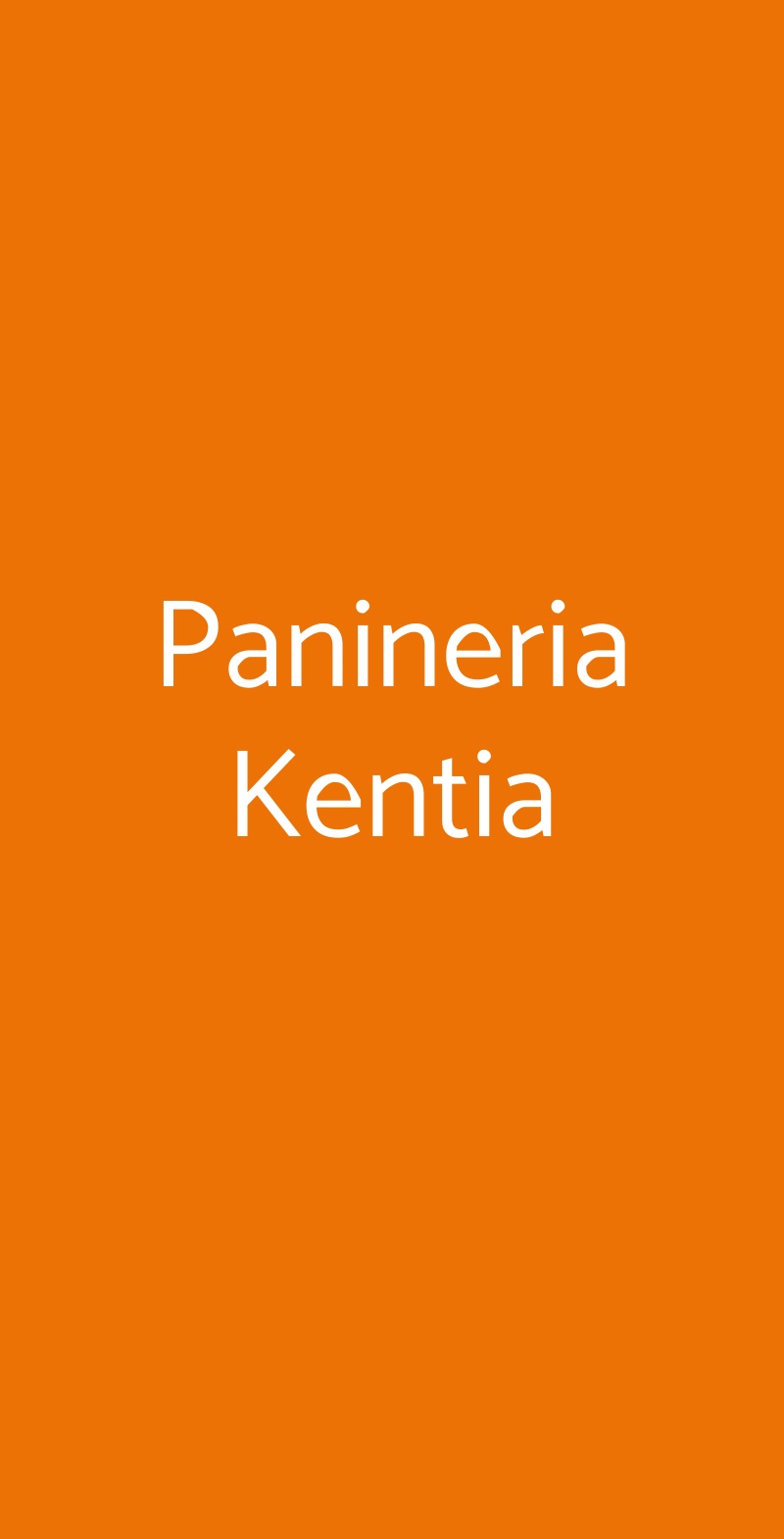 Panineria Kentia Palermo menù 1 pagina