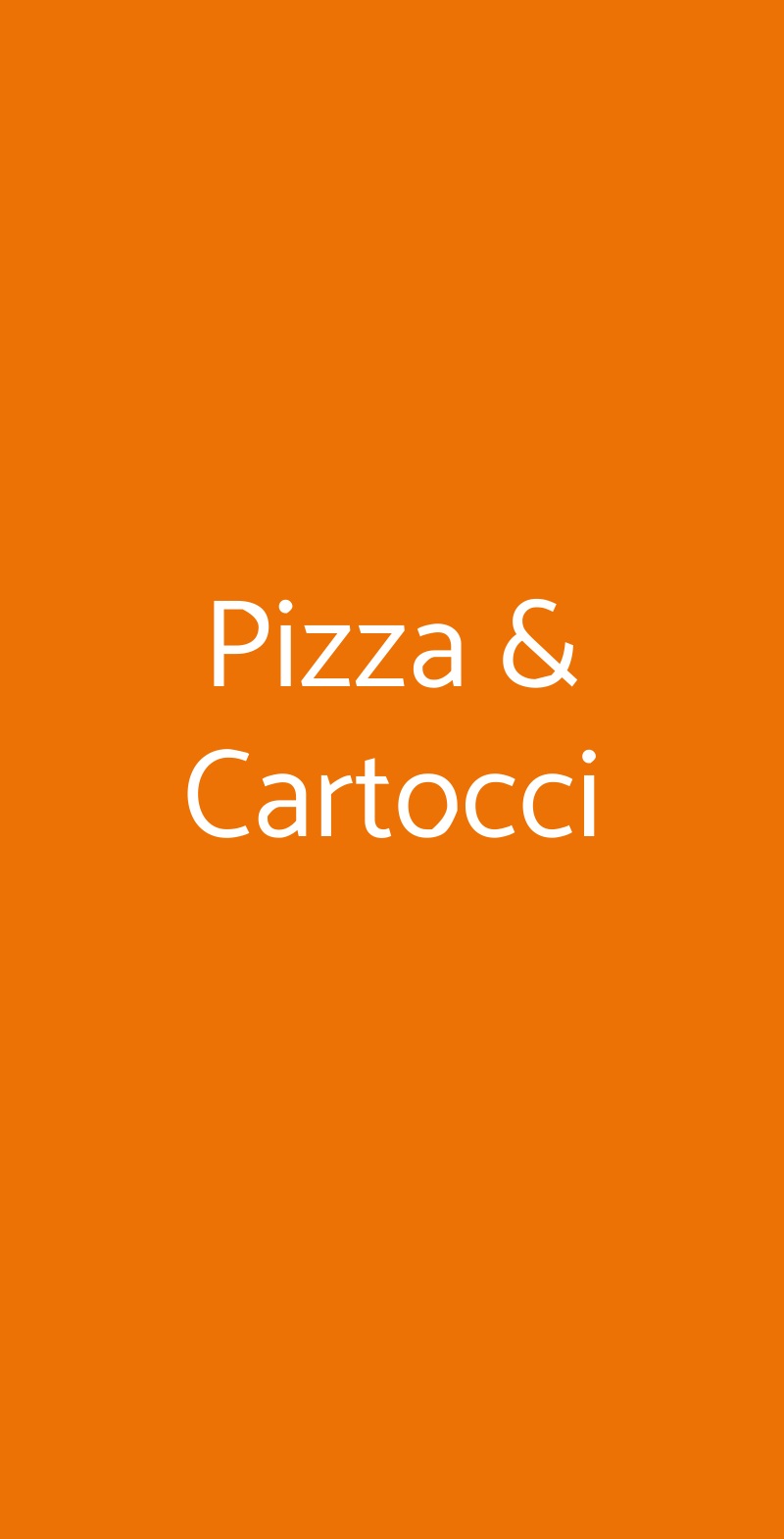Pizza & Cartocci Roma menù 1 pagina