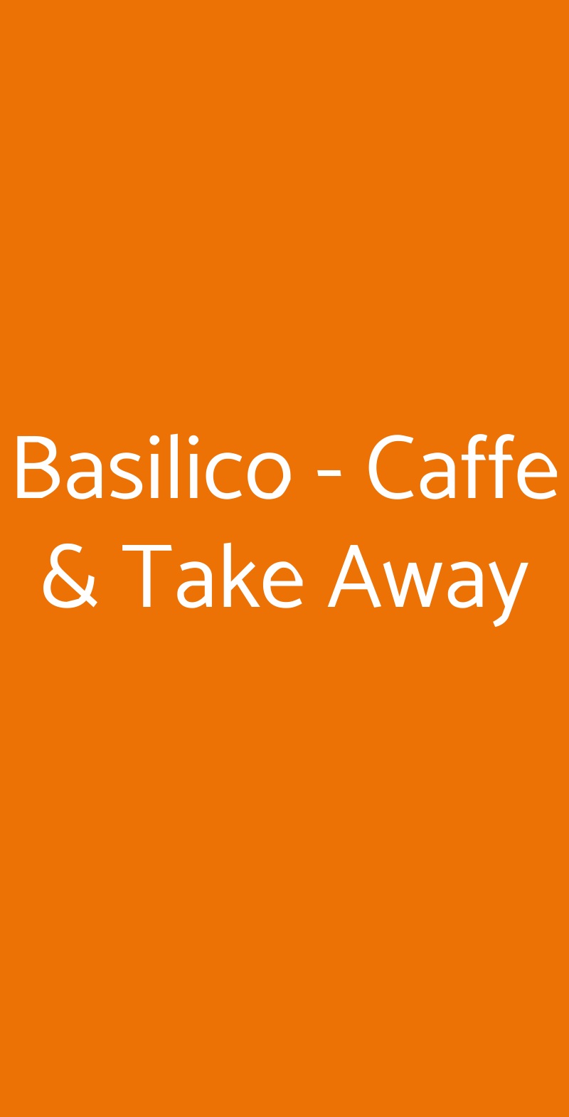 Basilico - Caffe & Take Away Casoria menù 1 pagina