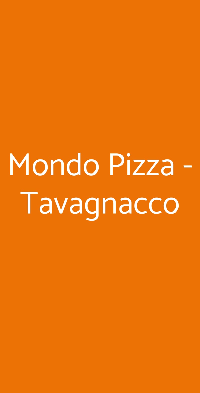Mondo Pizza - Tavagnacco Tavagnacco menù 1 pagina