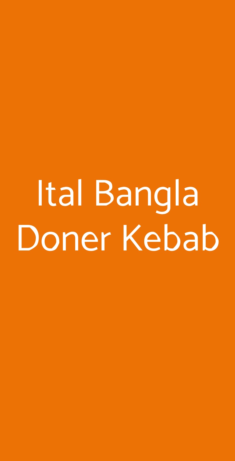 Ital Bangla Doner Kebab Bologna menù 1 pagina